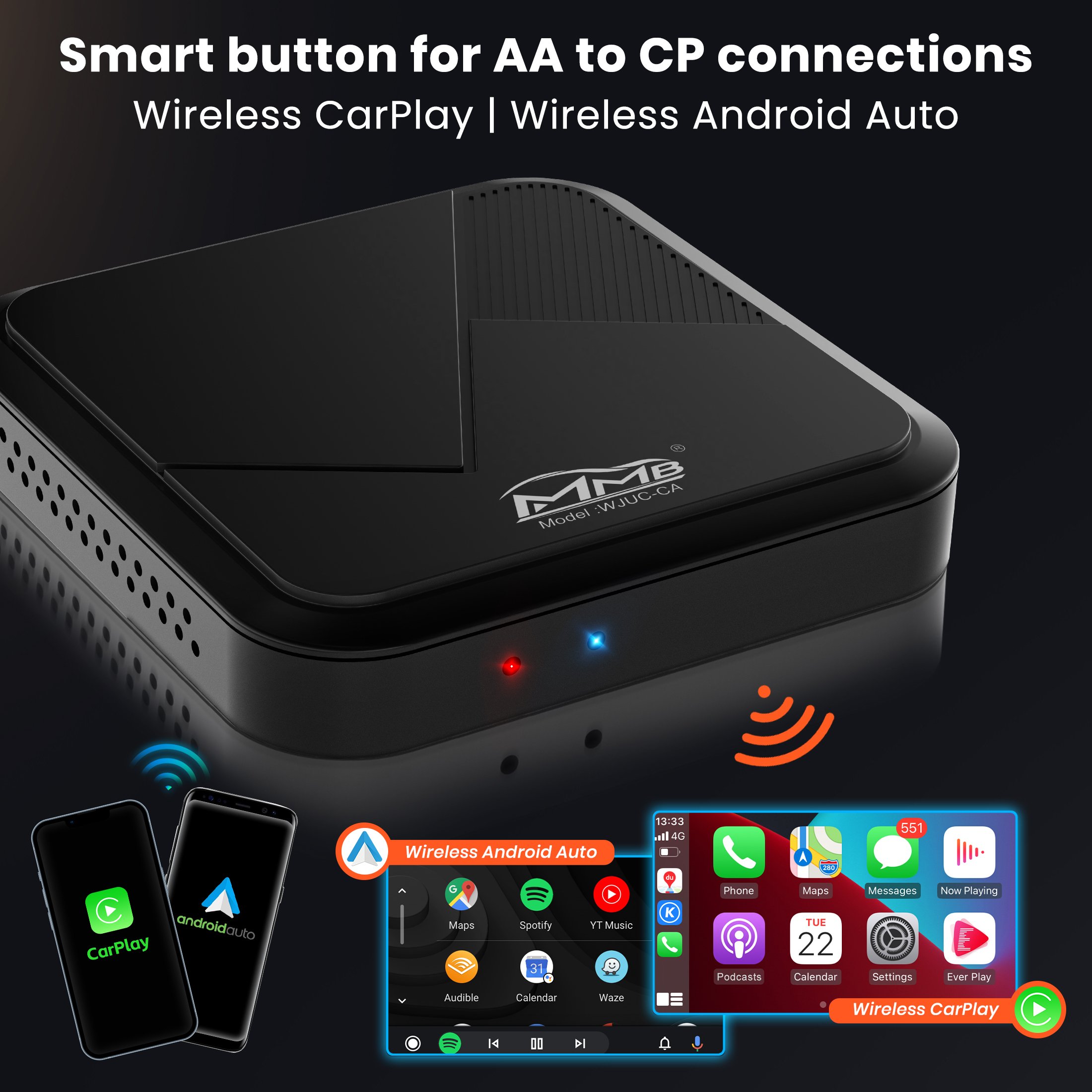 Portable Carplay Wireless Carplay Adapter Box Carplay Wireless Android Auto